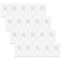 20Pack Dimmer Light Switch- Single Pole or 3-Way for LED /600W Incandescent ETL