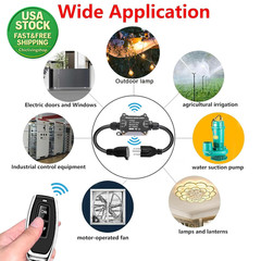 Wireless Remote Control Power Switch Waterproof Outdoor 110V 120V 250V 20A