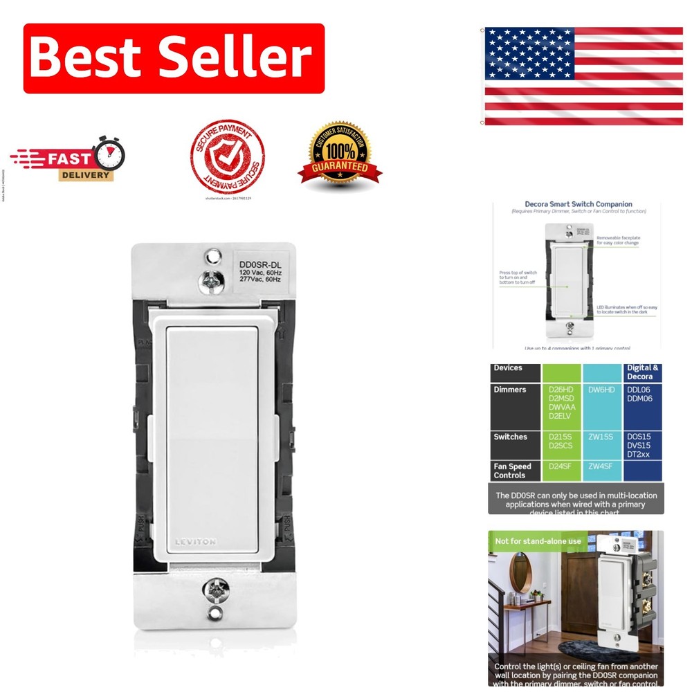 Versatile Wired Decora Smart Switch with Locator LED – For Elegant Home Lighting