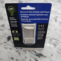NEW Eaton SUL06P-LA Slide Dimmer, LED, Fluorescent, Incandescent, 1 Pole, 3 Way