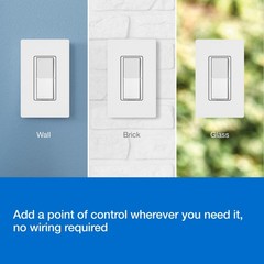 Smart Remote Control for Dimmers & Switches, On/Off, Wall Mount/Tabletop, White