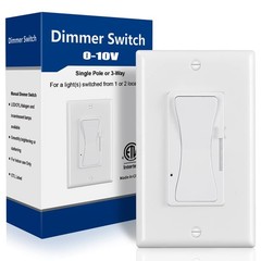 0-10V LED Dimmer Switch, Low Voltage Dimmer Switch for Dimmable LED Lights, CFL,
