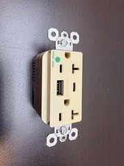 New Legrand PTTR20HACUSBI PlugTail 3.1A Hospital Grade USB Outlet, Type A/C, 20