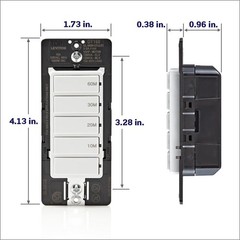 Leviton Countdown Timer Switch for bathroom fan and household lights, 10-20-3…