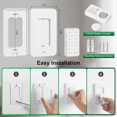 Remote Control Light Bulb Socket, 200FT Long Range Wireless Light Switch, Remote