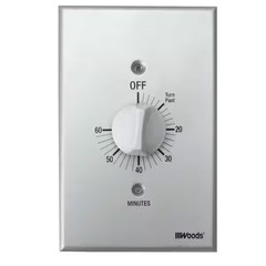 20-Amp 60-Minute In-Wall Spring Wound Countdown Timer Switch Gray Light Control