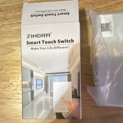 ZINDRA Matter Smart Touch Wall Light Switch, 1 Gang Hardwired, White