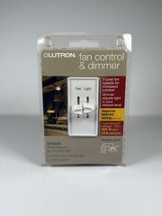 Lutron Skylark Fan Control & Dimmer Switch White S2-LFSQH-WH Single Pole NEW