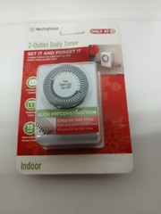 Westinghouse 2-Outlet Daily Indoor Timer (For Electronics) NEW