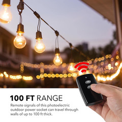 Outdoor Indoor Wireless Remote Control 3-Prong Outlet Weatherproof Heavy Duty…