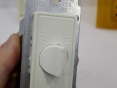 NEW OPEN PACKAGE Leviton 6619 White Colored – Decora Quiet Fan Speed Control