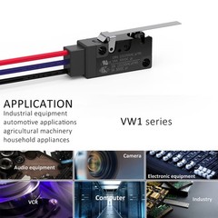 Long Hinge Straight Lever Waterproof Momentary Push Button Micro Limit Switch…