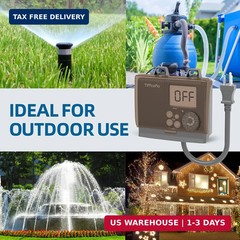 TiFFCOFiO 20A Outdoor Digital Pool Timer Waterproof, Dial Programmable Method, 2