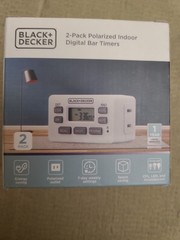 2- PACK / BLACK+DECKER Programmable Polarized Outlet Timers Digital Light Timer