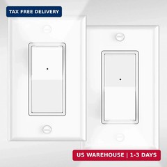 2 Pack Illuminated 3 Way Light Switch, Three Way Paddle Rocker Light Switch with