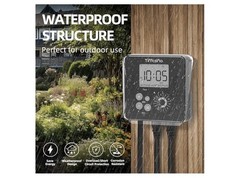 TiFFCOFiO Outdoor Digital Programmable Waterproof Light Timer, 15a/1875w