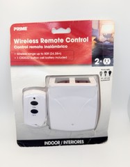 New/Sealed Prime TNRC21 2-Outlet Wall Tap w/80ft Wireless Remote Control Indoor