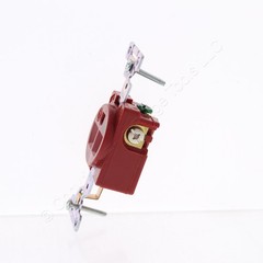 Bryant RED INDUSTRIAL Single Receptacle Weather Resistant 15A 125V 5261REDWR