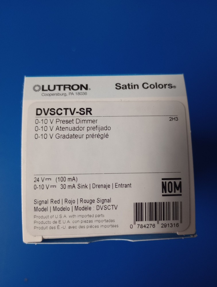 Lutron DVSCTV-SR Red Dimmer Switch 0-10V 24V