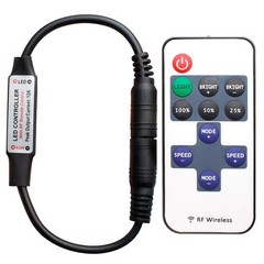 RF Mini Wireless Remote Controller for Single Color 3528 5050 LED Strip Light…