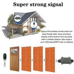 AC110V Waterproof Remote Control Power Switch with 328ft Long Range,AC110V/12…