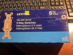 6 Pack Leviton 3-Way Switches15A 120V Control 3 way Light Almond 1453-2TM