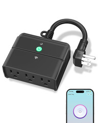 Smart Wifi Heavy Duty Outdoor Outlet, Timer and Countdown Function, No Hub Requi