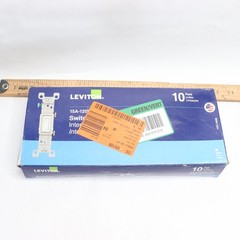 (10-Pk) Leviton Single-Pole Switch 15 A – 120 V M24-1451-2WM