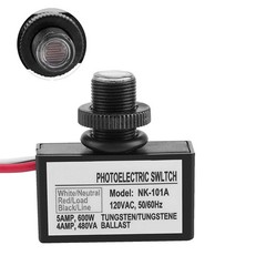 2 Pack Light Control Button Switch,2 Pack Photoelectric Switch,120V AC Outdoo…
