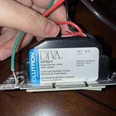 Lutron DVFSQ-F Paddle Fan Speed Control Switch Light Almond