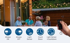 DEWENWILS Dusk to Dawn Dimmer, Outdoor Dimmer with Remote Dimmer Switch 100FT