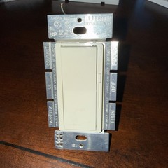 Lutron DVFSQ-F Paddle Fan Speed Control Switch Light Almond