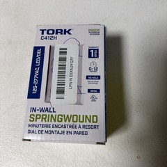 TORK C412H Spring-Wound in-Wall Twist Timer with Commercial Style Metal Plate