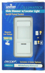 1 Pc Leviton IMP10-1LX Light White Ivory Almond IllumaTech Slide Dimmer Locater