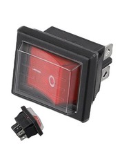 Sealed Included Cover 2 Pole Rocker Switch with 16A Current Rating
