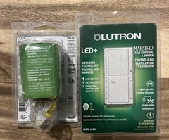 Lutron Maestro MACL-LFQH-WH Fan Control & Dimmer Switch 2-Pack**NEW SEALED**