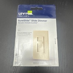 Leviton Universal 150W LED/CFL Slide-To-Off Dimmer Light Almond 6672-1LT