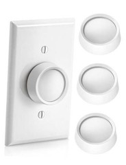 Pack Rotary Dimmer & Fan Control Knob, Fits 0.25″ D Shape Shaft, 4 White