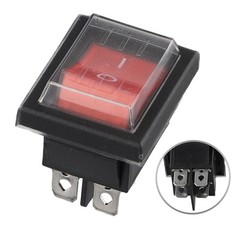 Sealed Included Cover 2 Pole Rocker Switch with 16A Current Rating