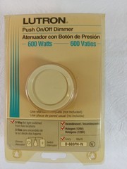 Lutron® DNG-603PH-IV 3 Way Rotary Dimmer Switch , Push On/Off Knob