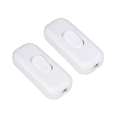 2 PCS White Inline Cord Switch On/Off Appliance AC120V 10A 250V 6A Lamp Desk