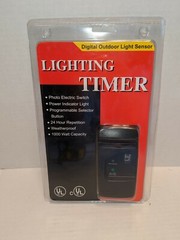 Digital Outdoor Light Sensor Lighting Timer 24Hr Programmable 1000 Watt Capacity