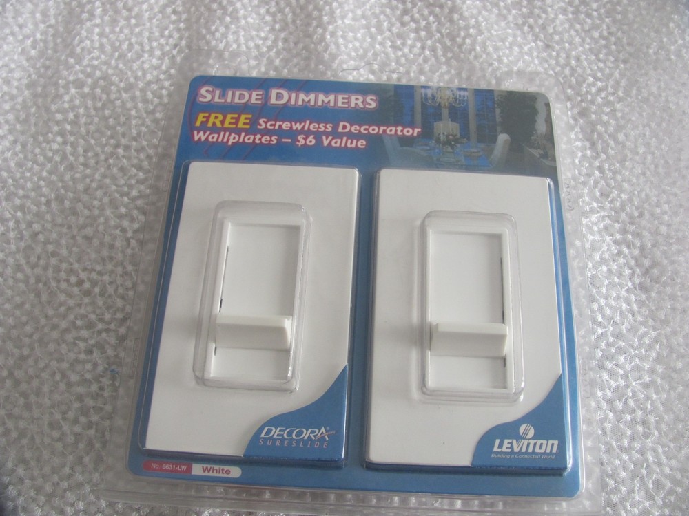 Leviton Sure Slide Slide Dimmer W/Optional Locator Light 600W No 6631-LW