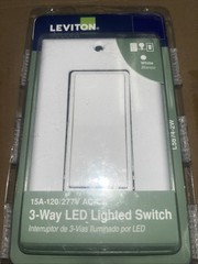Leviton White 15 Amp Single Pole Rocker Light 3 Way Switch L5674w