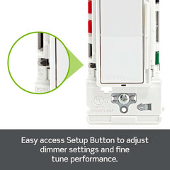 Lever Edge Rocker Slide Dimmer Switch for Led/Incandescent Bulbs, 150 Watt, Sing