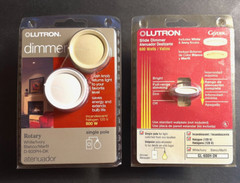 Lutron KNOB DIMMER D-600PH-DK & SLIDE DIMMER GL-600H-DK Single Pole [C6]
