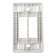 ORTRONICS OR-40300546 TRACJACK 4-PORT SINGLE GANG FACEPLATE, WHITE, (20 PACK)
