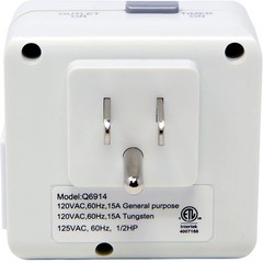 2 Pack 110-125V 3-Pin Mechanical Timer For Home Appliance 24-Hour Outlet Device
