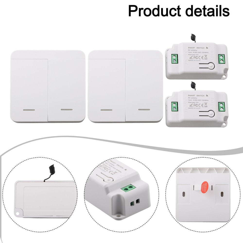 Long Range RF Wireless Light Control Kit Featuring Compact Design Receivers
