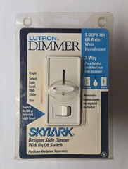 Lutron SLV-603P-WH 600 Skylark Low Voltage Slide Dimmer 3-Way White Light Switch